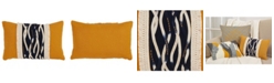 Saro Lifestyle Wavy Stitched Decorative Pillow, 12" x 18"